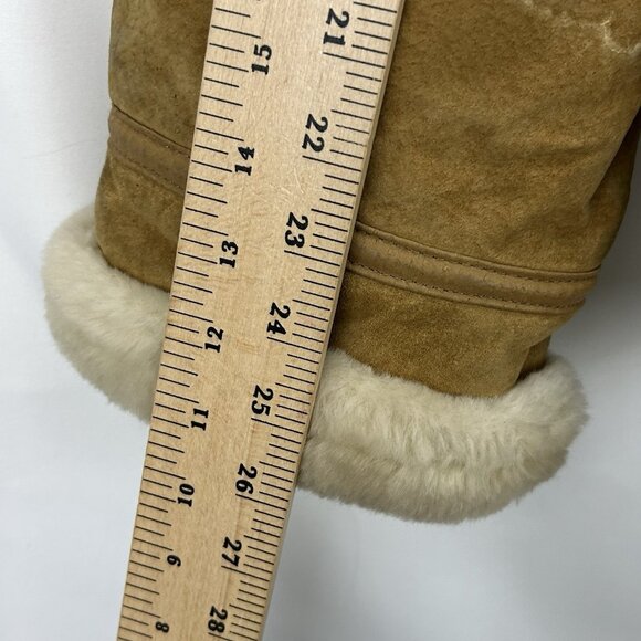 VTG Phat Farm Coat Men 5XL Brown Suede Gen.Leather Faux Fur Sherpa Heavy Hip Hop - Picture 4 of 16